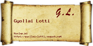 Gyollai Lotti névjegykártya